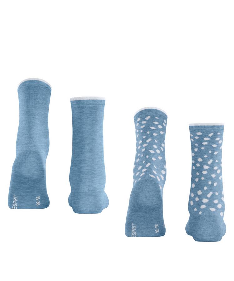 ESPRIT ESPRIT Irregular Dot SO 2P Socken Damen - jeans (6458) - 0 | SportScheck