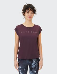 Rückansicht von VENICE BEACH VB Wonder T-Shirt Damen dark grape