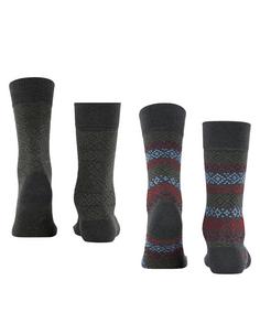 Rückansicht von ESPRIT Fair Isle  2-Pack Freizeitsocken Herren sortiment (0040)