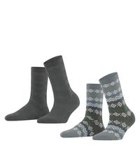 ESPRIT Fair Isle  2-Pack Socken Damen - sortiment (0050)