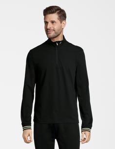 Rückansicht von JOY sportswear Gentleman's Style Halfzip Longsleeve Langarmshirt Herren anthracite