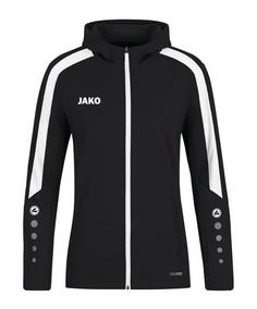 JAKO Power Kapuzenjacke Damen Trainingsjacke Damen schwarzweiss