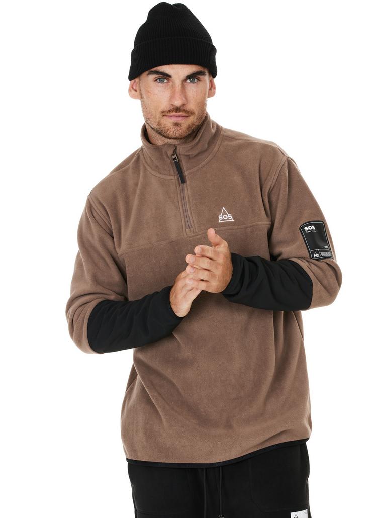 SOS SOS Laax Fleecepullover Herren - 1137 Pine Bark - 2 | SportScheck