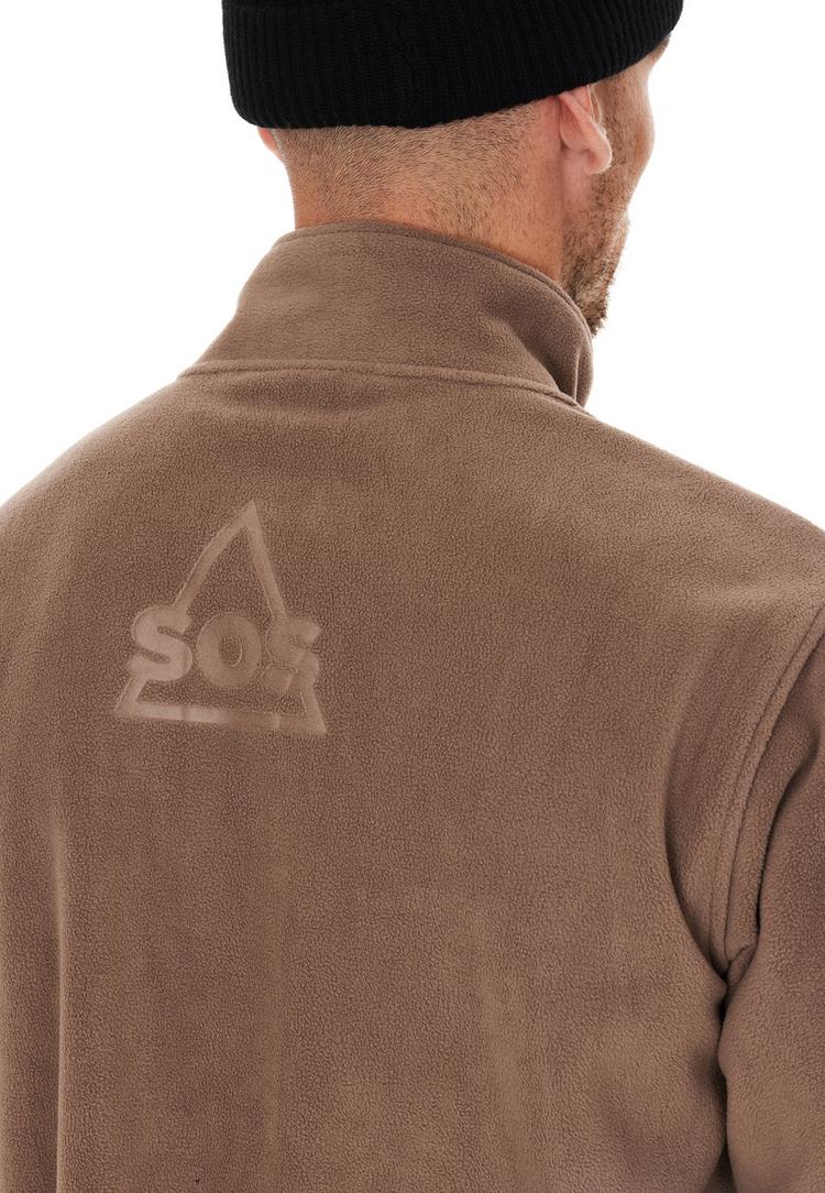 SOS SOS Laax Fleecepullover Herren - 1137 Pine Bark - 1 | SportScheck