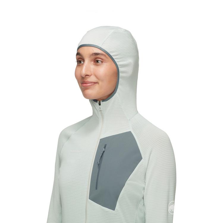 Mammut Mammut Aenergy Light ML Hooded Fleecejacke Damen - silver sage-strata - 0 | SportScheck