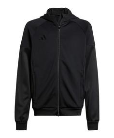adidas Tiro 25 Travel Kapuzenjacke Kids Trainingsjacke Kinder schwarz