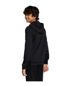 Rückansicht von adidas Tiro 25 Travel Kapuzenjacke Kids Trainingsjacke Kinder schwarz