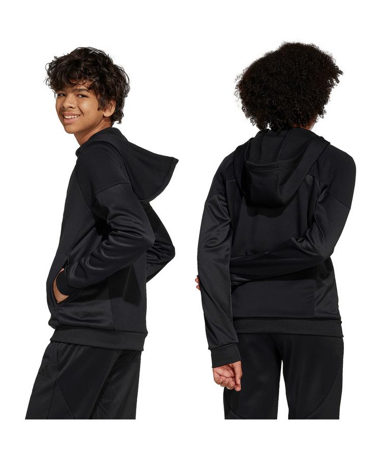 adidas adidas Tiro 25 Travel Kapuzenjacke Kids Trainingsjacke Kinder - schwarz - 3 | SportScheck