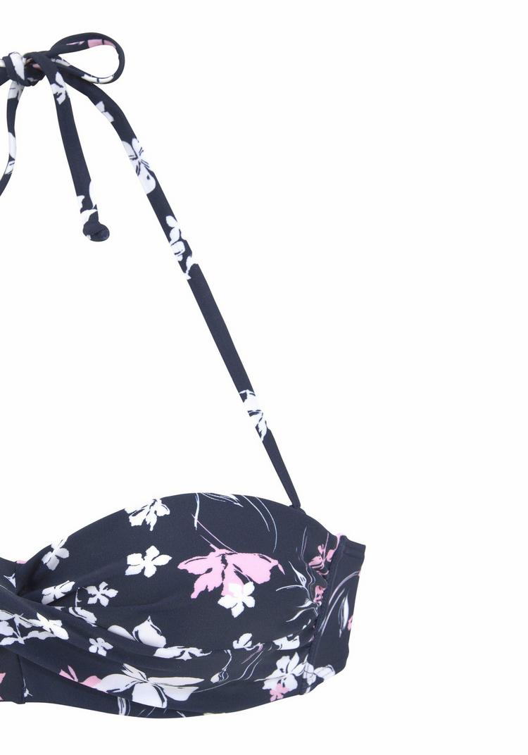 Lascana Lascana B&uuml;gel-Bandeau-Bikini Bikini Set Damen - marine-bedruckt - 0 | SportScheck