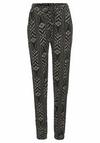 Lascana Jerseyhose Printhose Damen - schwarz-creme-bedruckt