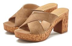 Lascana Pantolette Sandalen Damen taupe