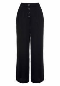 Lascana Palazzohose Stoffhose Damen - schwarz