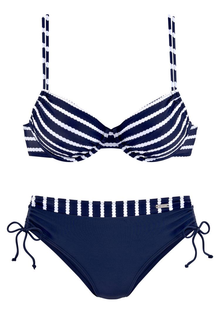 Lascana Lascana B&uuml;gel-Bikini Bikini Set Damen - marine-wei&szlig; - 6 | SportScheck