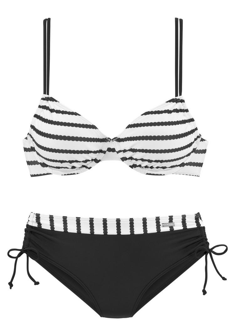 Lascana Lascana B&uuml;gel-Bikini Bikini Set Damen - schwarz-wei&szlig; - 3 | SportScheck
