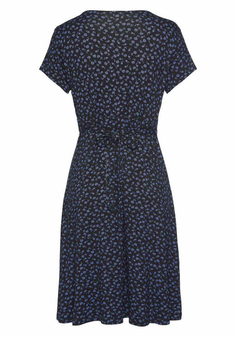 Vivance Vivance Jerseykleid Jerseykleid Damen - schwarz-blau-gebl&uuml;mt - 0 | SportScheck
