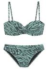 BRUNO BANANI B&uuml;gel-Bandeau-Bikini Bikini Set Damen - jade bedruckt