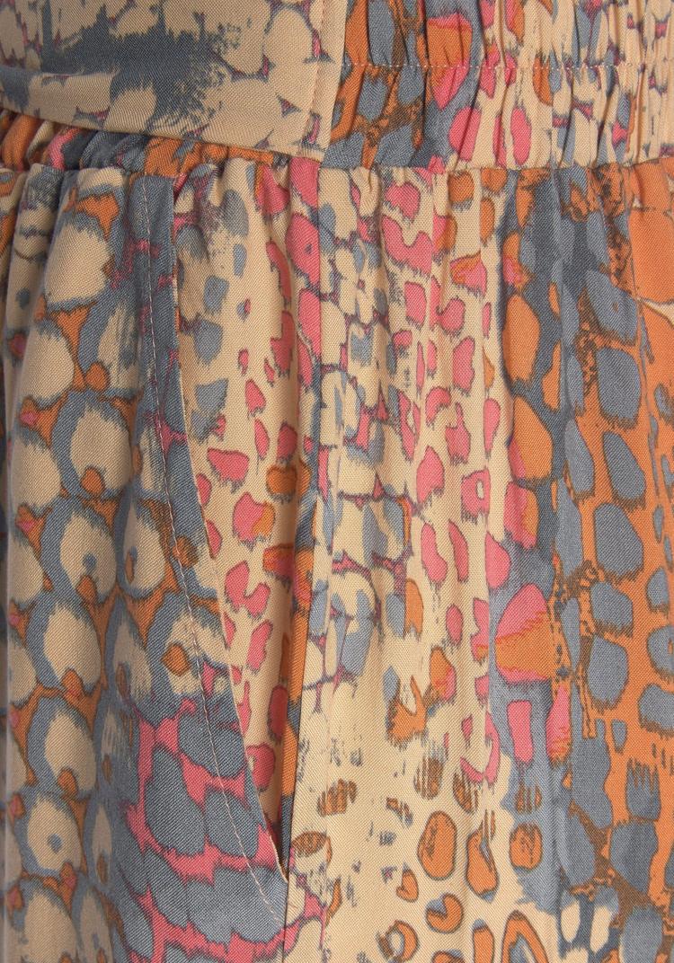 Buffalo Buffalo Palazzohose Stoffhose Damen - orange-blau-bedruckt - 0 | SportScheck