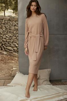 Rückansicht von Lascana Strickkleid Strickkleid Damen taupe