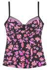 Lascana B&uuml;gel-Tankini-Top Bikini Oberteil Damen - schwarz-pink