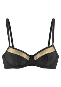 Lascana B&uuml;gel-Bikini-Top Bikini Oberteil Damen - schwarz-goldfarben