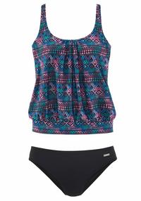 Lascana Oversize-Tankini Bikini Set Damen - bunt