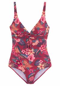 S.OLIVER Badeanzug Badeanzug Damen - rostrot-bedruckt