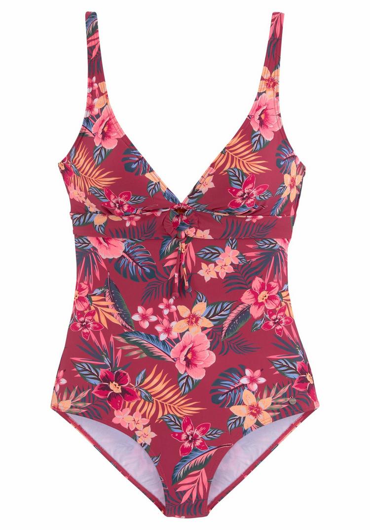 S.OLIVER S.OLIVER Badeanzug Badeanzug Damen - rostrot-bedruckt - 0 | SportScheck