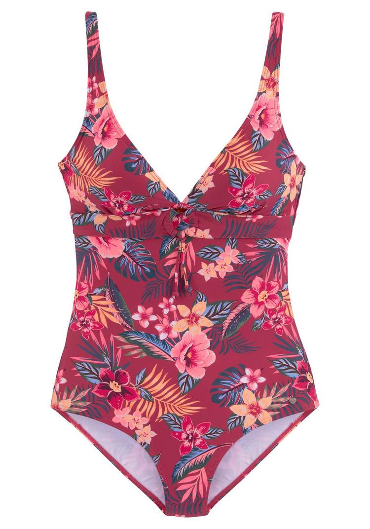 S.OLIVER S.OLIVER Badeanzug Badeanzug Damen - rostrot-bedruckt - 1 | SportScheck