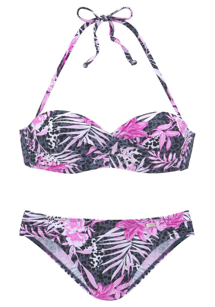 Buffalo Buffalo B&uuml;gel-Bandeau-Bikini Bikini Set Damen - marine-pink - 0 | SportScheck