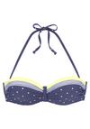 Lascana B&uuml;gel-Bandeau-Bikini-Top Bikini Oberteil Damen - blau-gelb-bedruckt