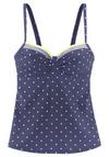 Lascana B&uuml;gel-Tankini-Top Bikini Oberteil Damen - blau-gelb-bedruckt