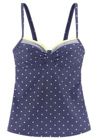 Lascana B&uuml;gel-Tankini-Top Bikini Oberteil Damen - blau-gelb-bedruckt