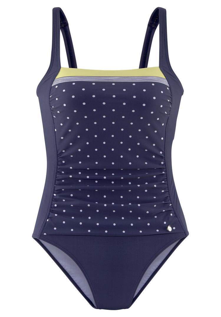 Lascana Lascana Badeanzug Badeanzug Damen - blau-gelb-bedruckt - 1 | SportScheck