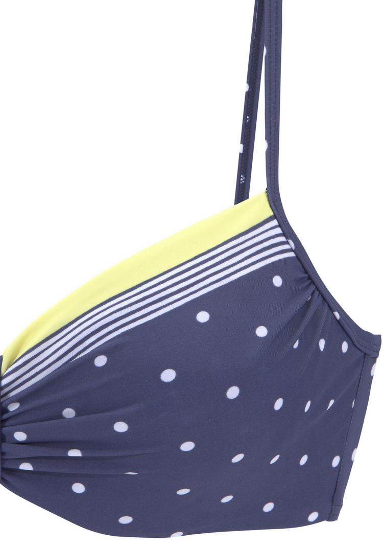Lascana Lascana B&uuml;gel-Bikini-Top Bikini Oberteil Damen - blau-gelb-bedruckt - 1 | SportScheck