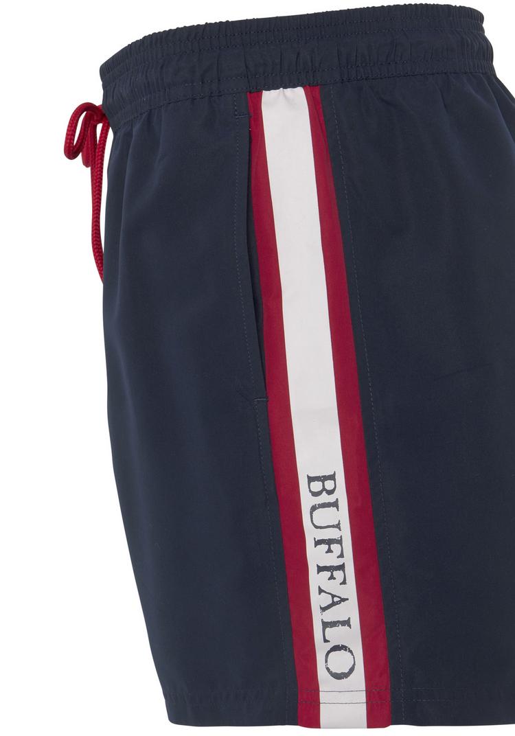 Buffalo Buffalo Badeshorts Badehose Herren - marine-rot - 1 | SportScheck