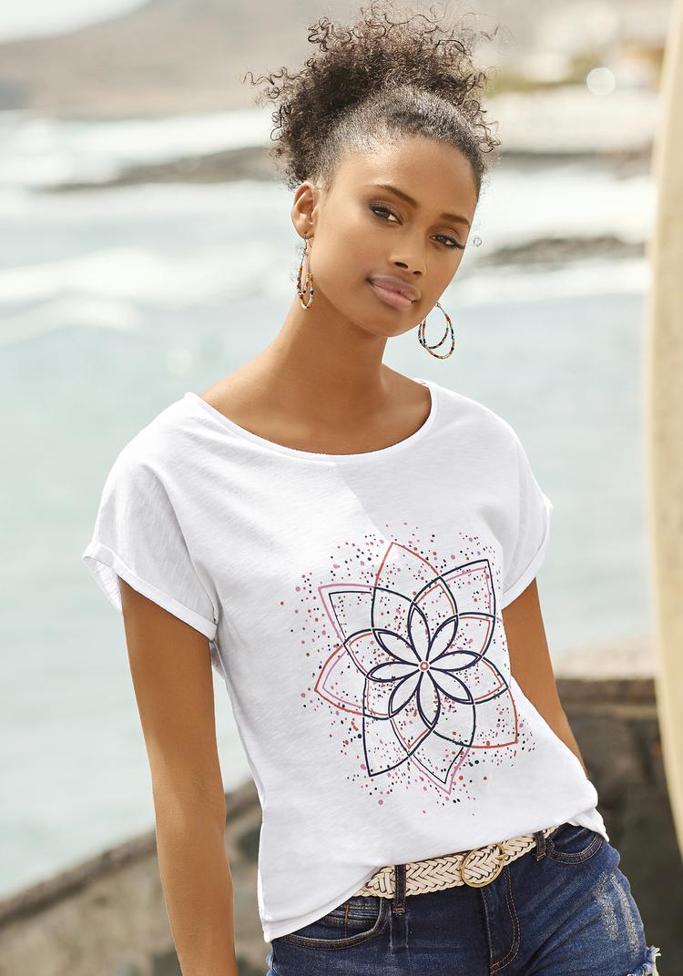 Buffalo Buffalo T-Shirt T-Shirt Damen - wei&szlig; - 0 | SportScheck