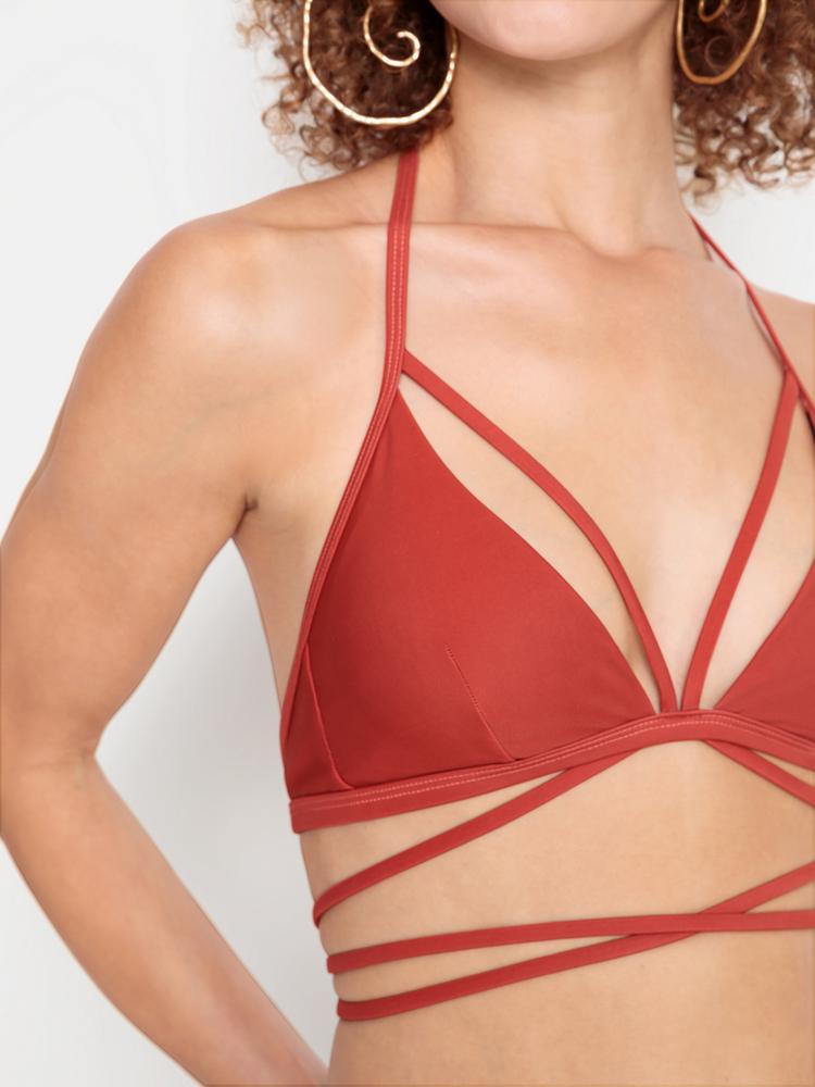 LSCN by Lascana LSCN by Lascana Triangel-Bikini-Top Bikini Oberteil Damen - rostrot - 0 | SportScheck