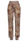 Lascana Jerseyhose Printhose Damen - braun-bedruckt