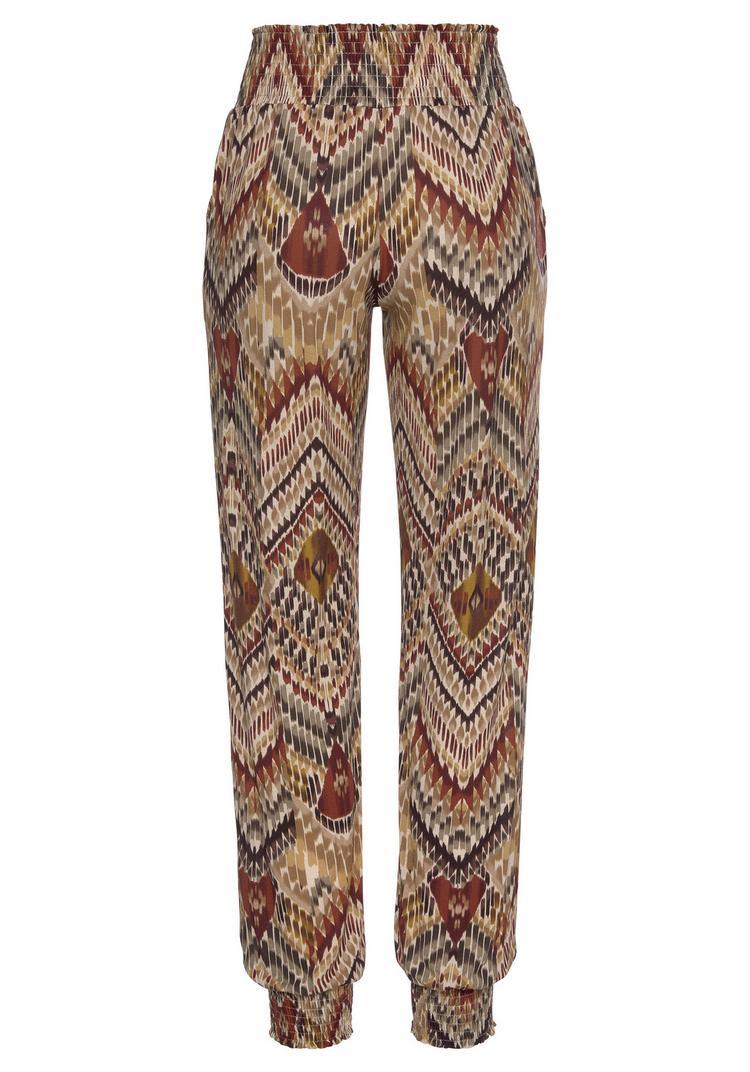 Lascana Lascana Jerseyhose Printhose Damen - braun-bedruckt - 0 | SportScheck