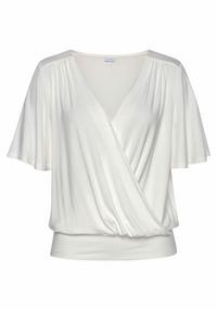 Lascana Wickelshirt T-Shirt Damen - creme