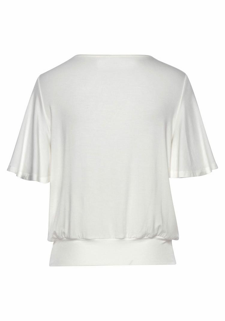 Lascana Lascana Wickelshirt T-Shirt Damen - creme - 0 | SportScheck