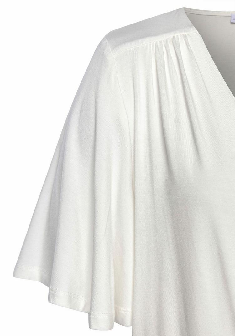 Lascana Lascana Wickelshirt T-Shirt Damen - creme - 2 | SportScheck