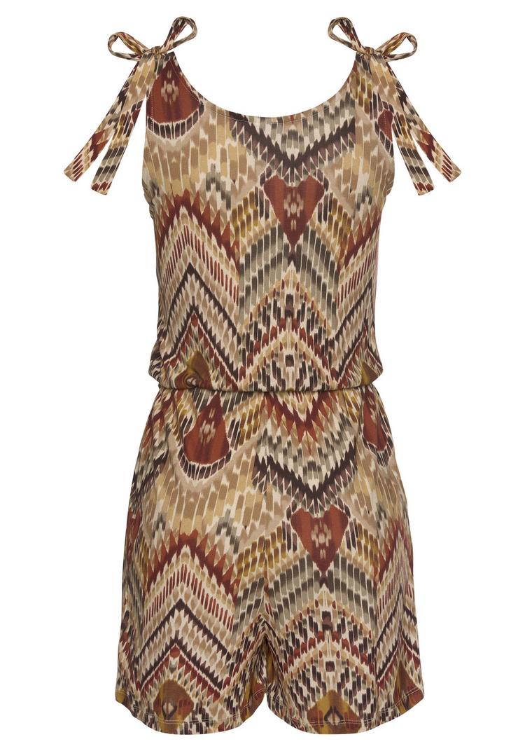 Lascana Lascana Kurzoverall Jumpsuit Damen - braun-bedruckt - 0 | SportScheck