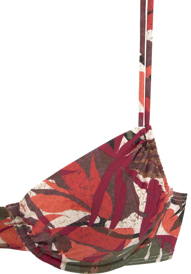 Lascana Lascana B&uuml;gel-Bikini-Top Bikini Oberteil Damen - rot bedruckt - 0 | SportScheck