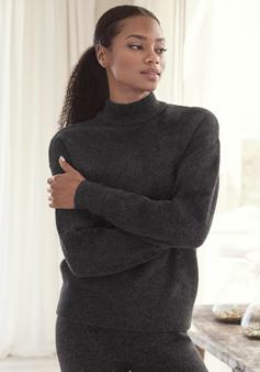 Rückansicht von Lascana Strickpullover Strickpullover Damen Anthrazit