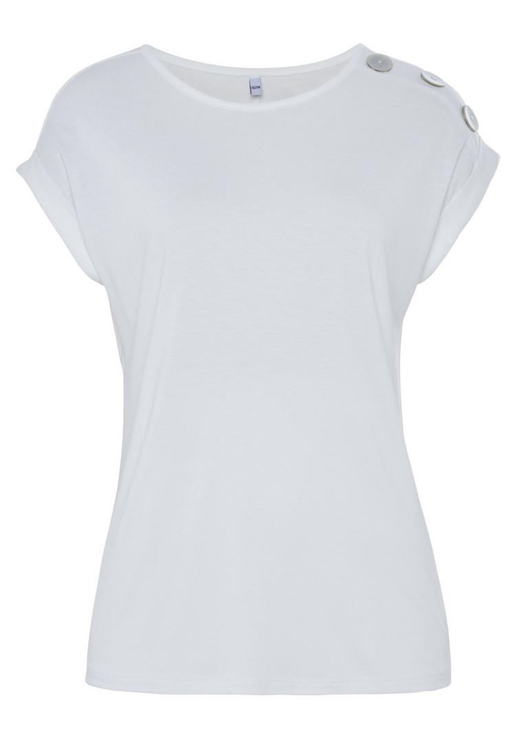 Buffalo Buffalo Kurzarmshirt T-Shirt Damen - creme - 0 | SportScheck