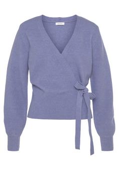 Lascana Wickelstrickjacke Strickjacke Damen lila