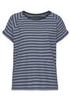 ELBSAND Kurzarmshirt T-Shirt Damen - grau-marine gestreift