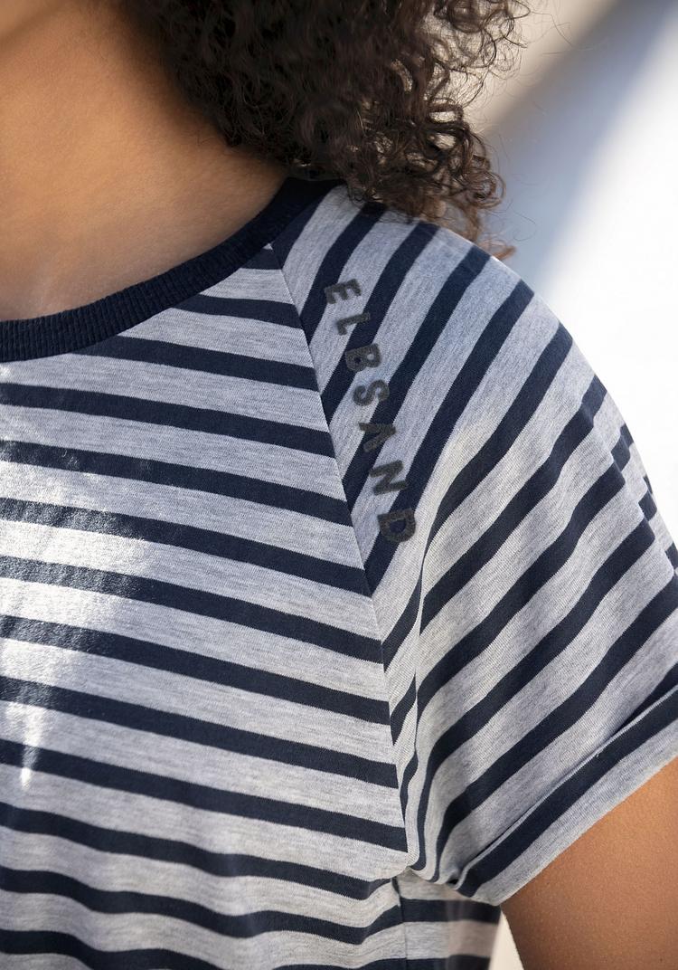 ELBSAND ELBSAND Kurzarmshirt T-Shirt Damen - grau-marine gestreift - 0 | SportScheck