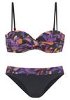 Vivance B&uuml;gel-Bandeau-Bikini Bikini Set Damen - schwarz bedruckt
